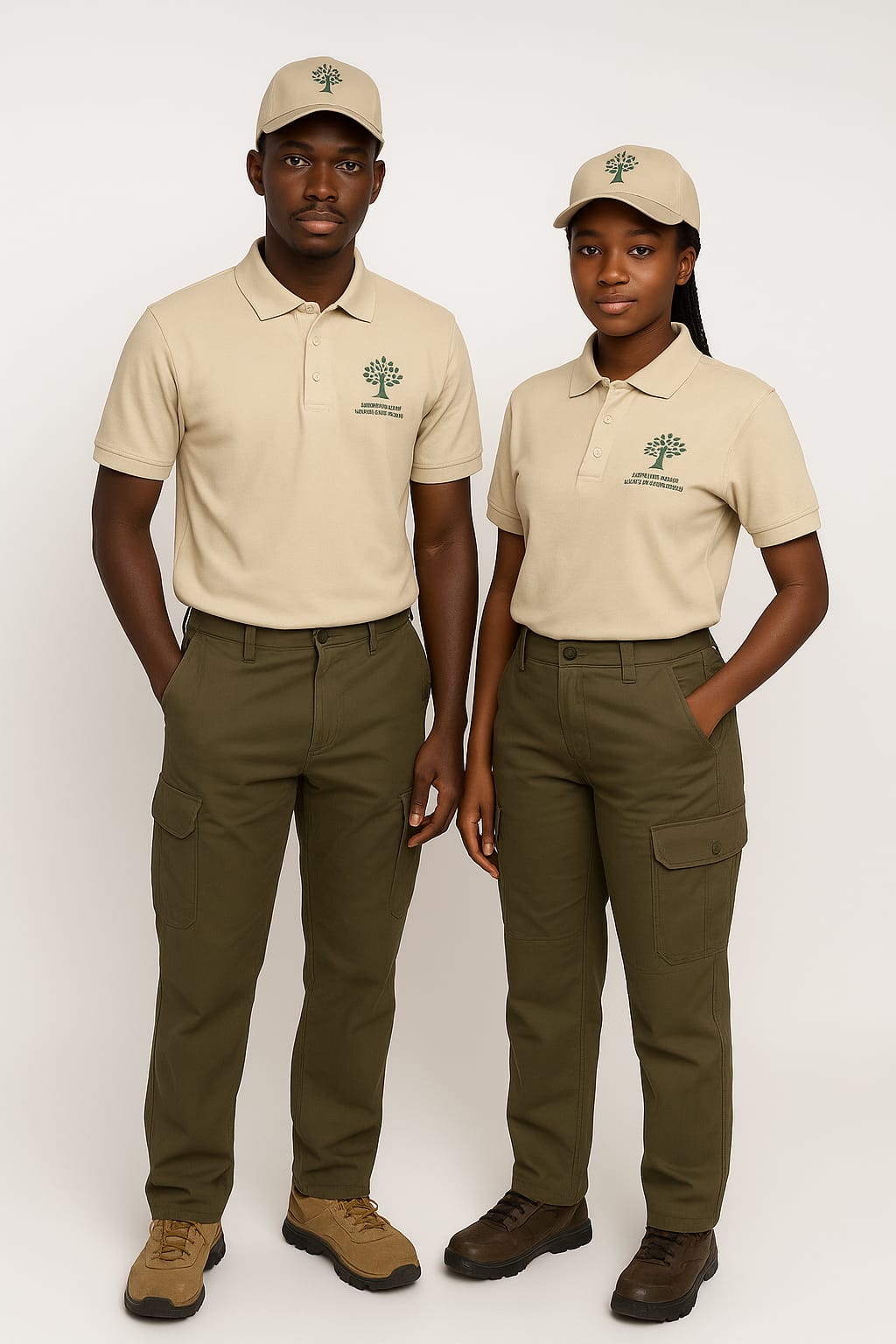 Portrait d'étudiants en tenue de terrain - Uniforme Institut de Génie de l'Environnement
